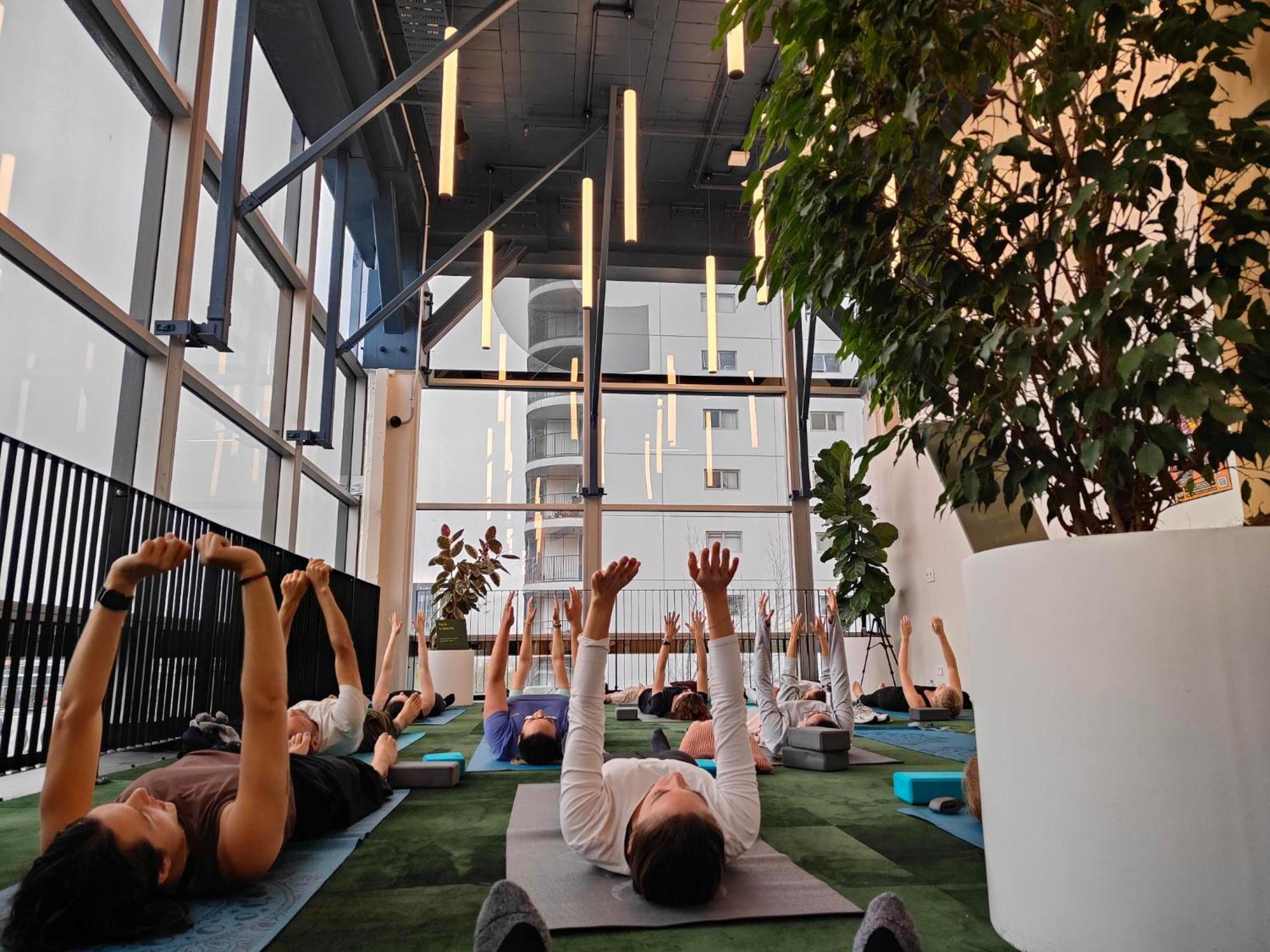 Lylo Auckland Hotel Exterior foto A yoga class at the Googleplex